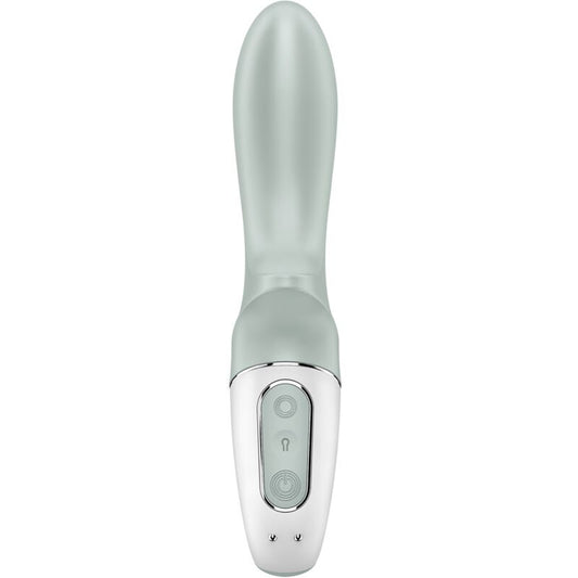 SATISFYER - VIBRADOR ANAL INFLABLE BOOTY 3 CON BOMBA DE AIRE GRIS VERDE