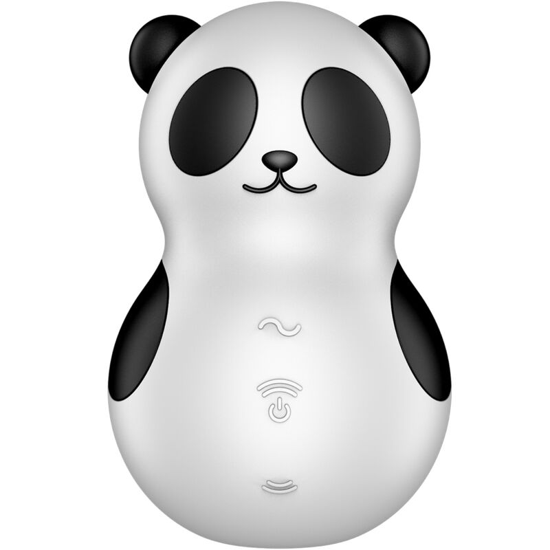SATISFYER - POCKET PANDA STIMULATOR AND VIBRATOR BLACK AND WHITE