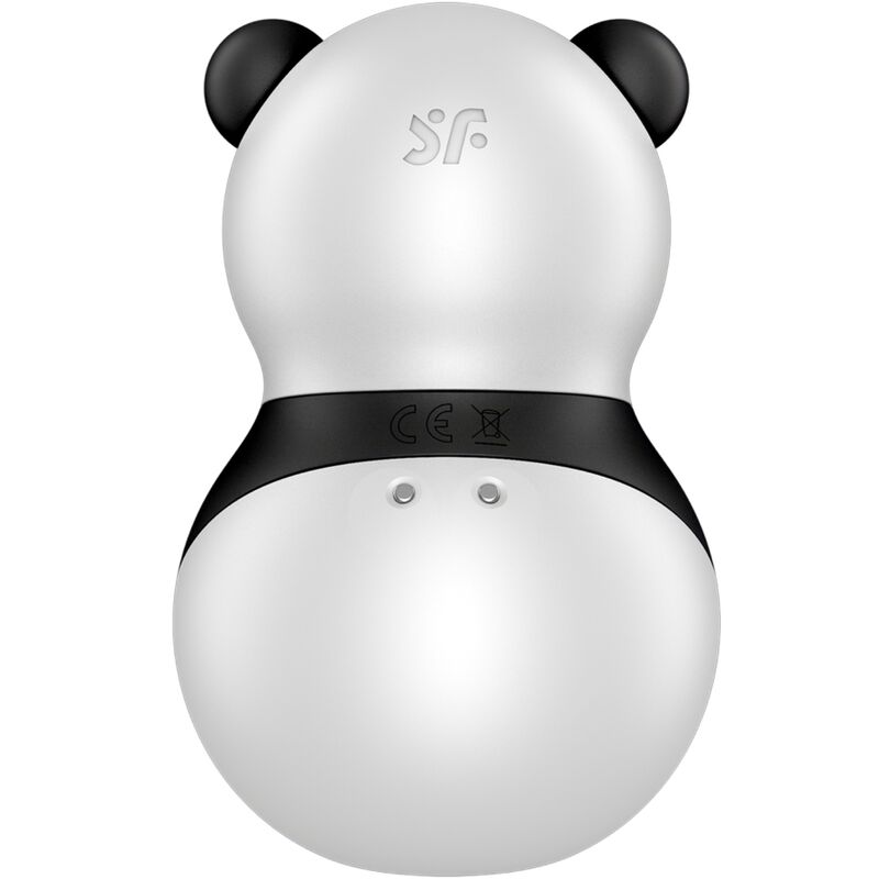 SATISFYER - POCKET PANDA STIMULATOR AND VIBRATOR BLACK AND WHITE