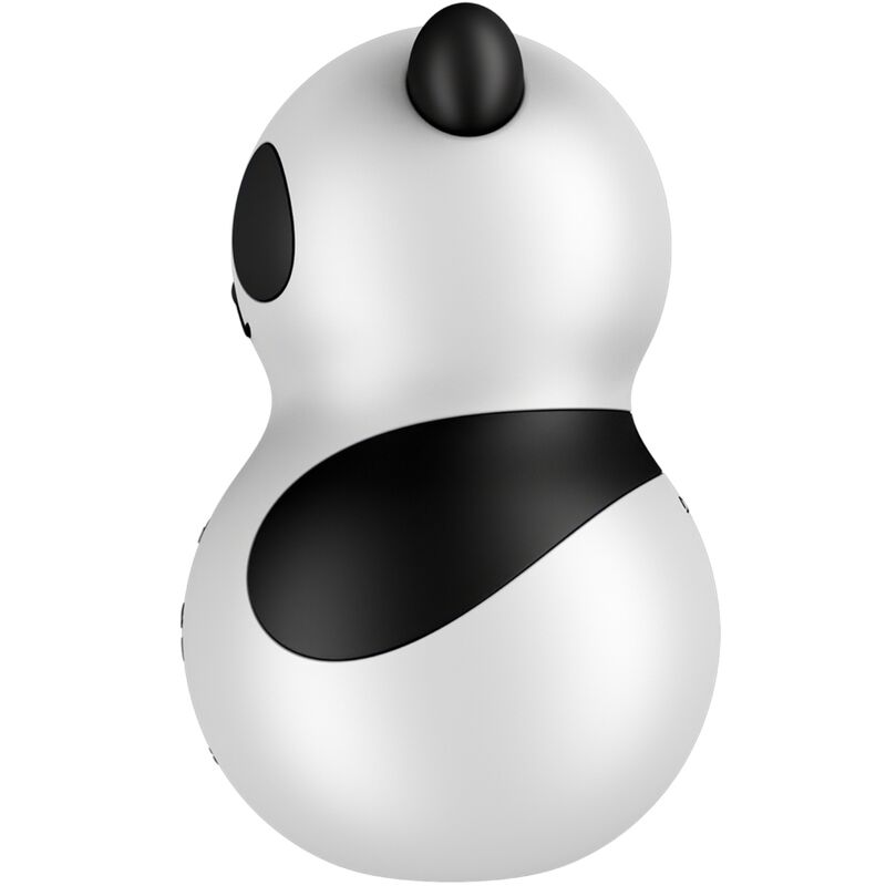 SATISFYER - POCKET PANDA STIMULATOR AND VIBRATOR BLACK AND WHITE