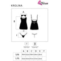 Livco Corsetti Fashion - Krolina Lc 90734 Camisón + Tanga Negra S/M