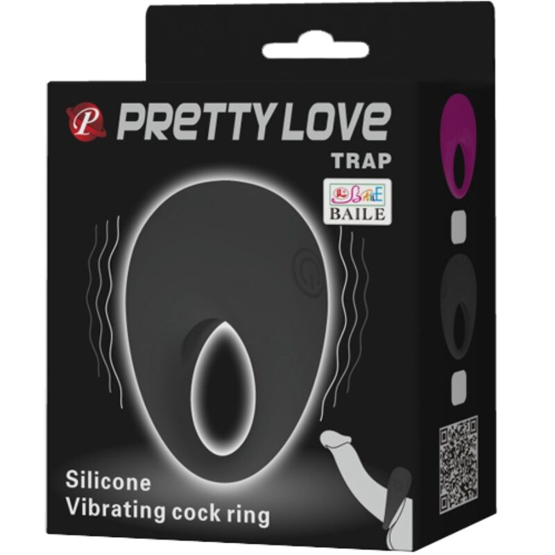 PRETTY LOVE - BLACK VIBRATING TRAP RING
