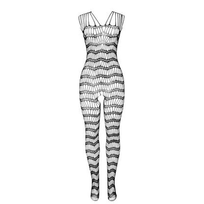 SUBBLIME - 951696 BODYSTOCKING DE RED SIN ENTREPIERNA CON ALAS EN LOS HOMBROS NEGRO TALLA ÚNICA