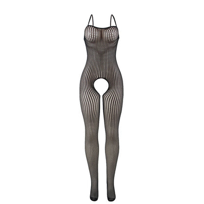 SUBBLIME - 951726 BLACK ELASTIC NET BOTTOM BODYSTOCKING ONE SIZE