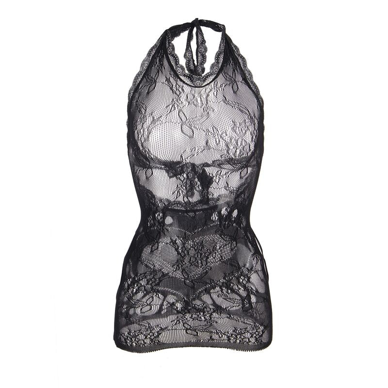 SUBBLIME - 952075 VESTIDO CORTO DE RED NEGRO CON DETALLE EN LA ESPALDA Y CORAZÓN TALLA ÚNICA