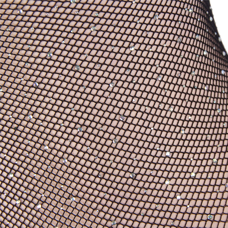 SUBBLIME - 952297 BODY DE RED BRILLANTE CON HOMBROS DESCUBIERTOS, MANGA LARGA, NEGRO, TALLA ÚNICA