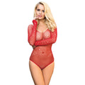 Subblime - 952303 Body con Brillo y Hombros Abiertos Manga Larga Rojo Talla Única