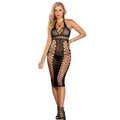 Subblime - 952310 Vestido Longo Preto Em Rede Tamanho Único