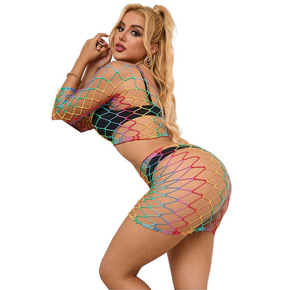 SUBBLIME - 952440 2 PEAS FISHNET LONG SLEEVE RAINBOW SET ONE SIZE