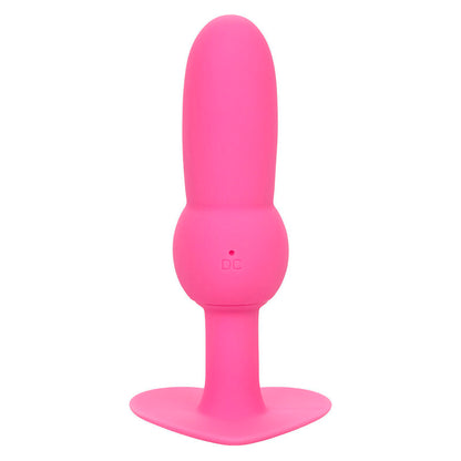 CALEXOTICS - TAPÓN ANAL PARA PRIMERA VEZ CON SONDA DE CUENTAS Y 10 VIBRACIONES ROSA