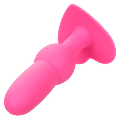 CALEXOTICS - TAPÓN ANAL PARA PRIMERA VEZ CON SONDA DE CUENTAS Y 10 VIBRACIONES ROSA