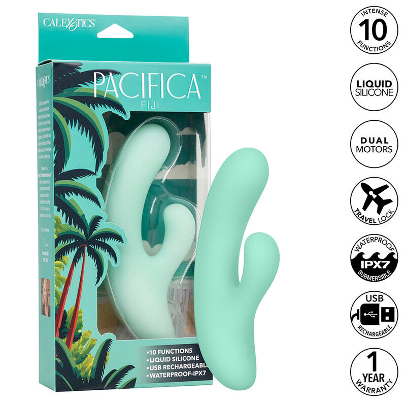 CALEXOTICS - VIBRADOR Y ESTIMULADOR DEL PUNTO G PACIFICA FIJI 10 VIBRACIONES AQUA