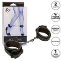 Calexotics - Grilletes de tobillo ajustables de cuero negro Nocturnal