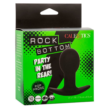 CALEXOTICS - ROCK BOTTOM ANAL PLUG 10 VIBRATIONS BLACK SILICONE