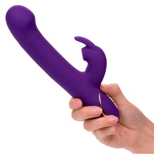 CALEXOTICS - VIBRADOR Y ESTIMULADOR JACK RABBIT 7 NIVELES DE VIBRACIÓN Y ONDAS ESTIMULANTES AZUL