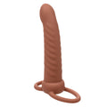 Calexotics - Maxx Dual Penetrator Acanalado 10 Vibraciones Marrón