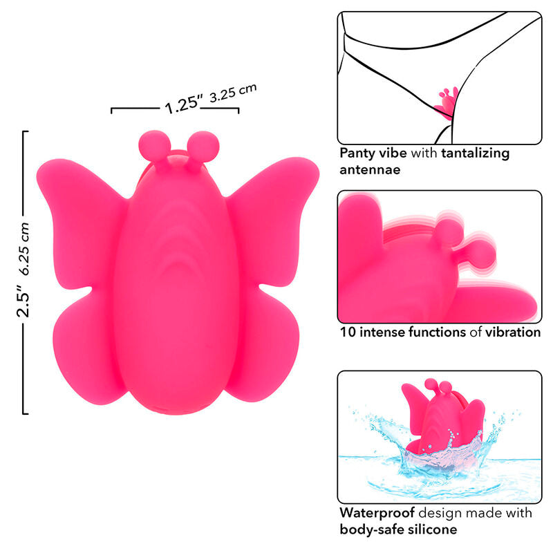 CALEXOTICS - ESTIMULADOR VIBRADOR FLUTTER VIBE NEON VIBES 10 VIBRACIONES ROSAS