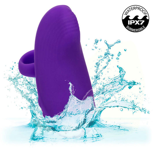 CALEXOTICS - MASAJEADOR DE MANO ENVY CON BOLA RODANTE, 7 VIBRACIONES, MORADO