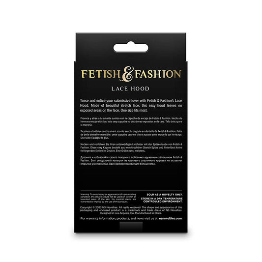 NOVEDADES NS - FETICHE Y MODA CAPUCHA DE ENCAJE NEGRO