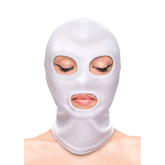 NOVEDADES NS - FETICHE Y MODA OJOS Y BOCA CAPUCHA DE NYLON BLANCA