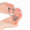 Kink - Pinzas Para Pezones Con 2 Cadenas Finas Plata 20/23 Cm