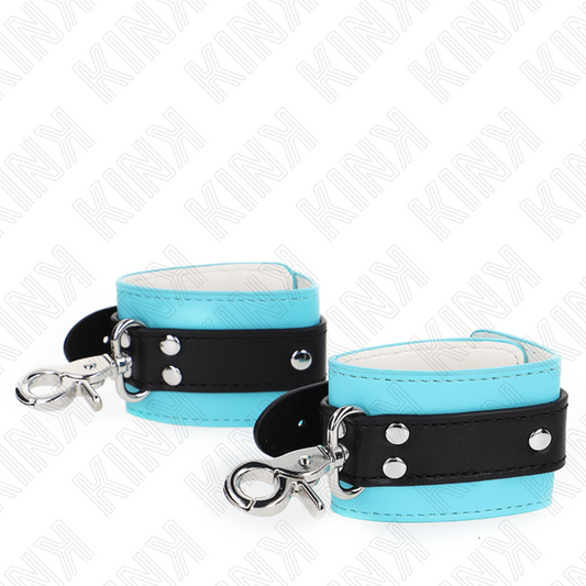 KINK - PREMIUM CLOSABLE WRIST RESTRAINTS BLACK/BLUE ADJUSTABLE 21-28 CM X 5.5 CM