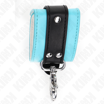 KINK - PREMIUM CLOSABLE WRIST RESTRAINTS BLACK/BLUE ADJUSTABLE 21-28 CM X 5.5 CM
