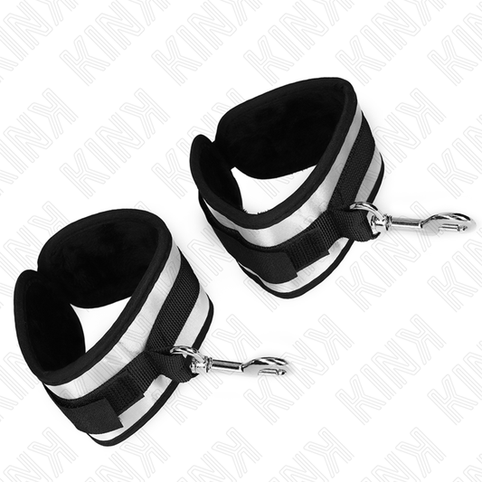 KINK - GRAY NEOPRENE WRISTBANDS 23 X 5 CM