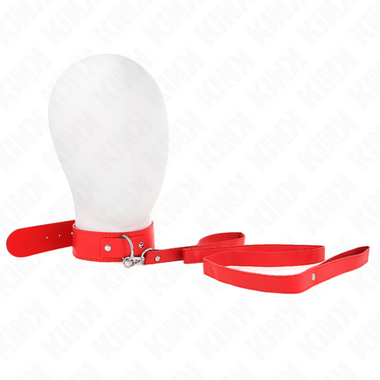 KINK - COLLAR WITH BELT 116 CM ADJUSTABLE RED STRAP 32-50 CM X 8 CM