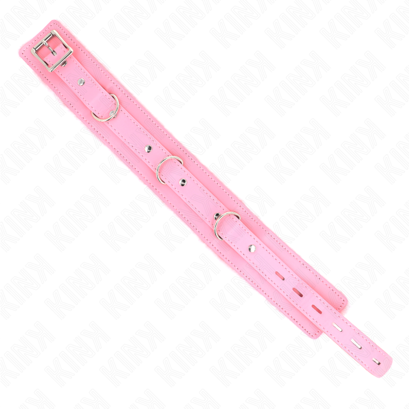 KINK - COLLAR WITH LEASH 65 CM WITH PINK RESTRAINTS 36-42 CM X 5.5 CM
