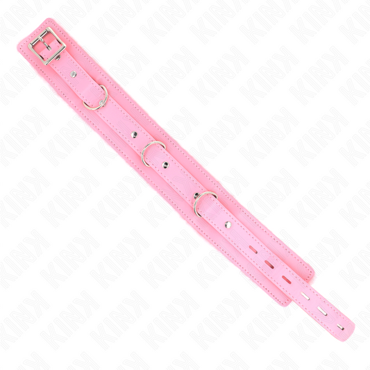 KINK - COLLAR WITH LEASH 65 CM WITH PINK RESTRAINTS 36-42 CM X 5.5 CM