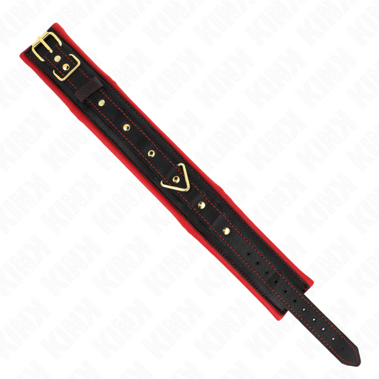 KINK - ADJUSTABLE PLAIN FABRIC COLLAR WITH LEASH 33-48 CM X 5.7 CM