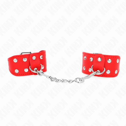KINK - RED ADJUSTABLE DOUBLE NAIL STRAP BRACELETS