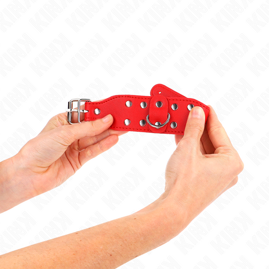 KINK - RED ADJUSTABLE DOUBLE NAIL STRAP BRACELETS