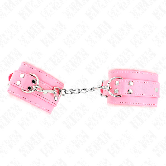 KINK - PINK FUR LINING WRIST WITH ADJUSTABLE PINK BELT 17-29 CM X 6 CM