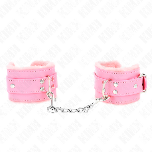 KINK - PINK FUR LINING WRIST WITH ADJUSTABLE PINK BELT 17-29 CM X 6 CM