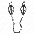 Kink - Pinzas de Trébol Japonesas con Cadena Negra de 30 cm