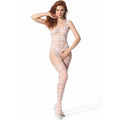 Passion - Bs 102 Bodystocking Blanco Talla Única