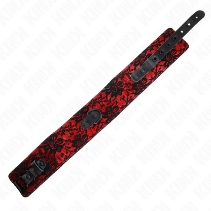 KINK - LACE COLLAR WITH BELT WITH REAL LEATHER BELT 105 CM / 44 X 5.5 CM