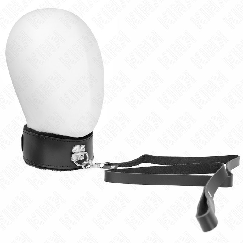 KINK - 116 CM BELT COLLAR WITH ADJUSTABLE BLACK LEATHER STRAP 40-48 CM X 6 CM