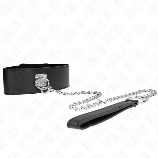KINK - 65 CM NECKLACE WITH BELT WITH ADJUSTABLE WIDE BLACK STRAP 33.5-41 CM X 5 CM