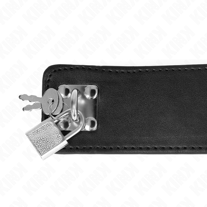 KINK - 65 CM NECKLACE WITH BELT WITH ADJUSTABLE WIDE BLACK STRAP 33.5-41 CM X 5 CM