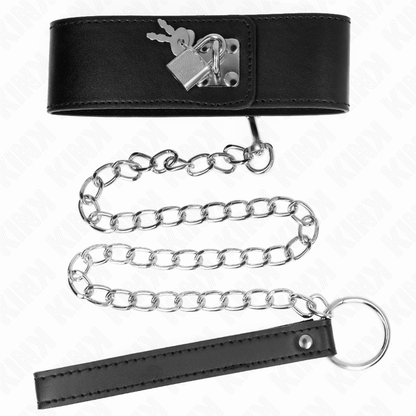 KINK - 65 CM NECKLACE WITH BELT WITH ADJUSTABLE WIDE BLACK STRAP 33.5-41 CM X 5 CM