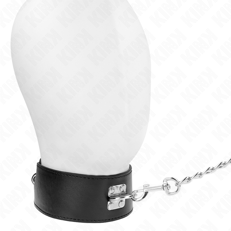 KINK - 65 CM NECKLACE WITH BELT WITH ADJUSTABLE WIDE BLACK STRAP 33.5-41 CM X 5 CM