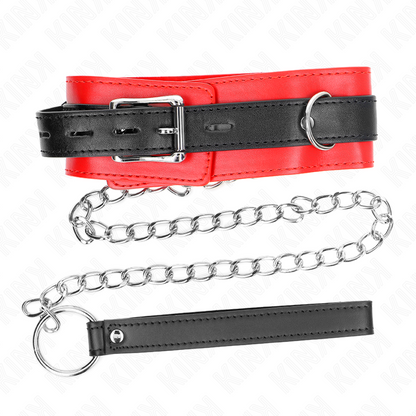 KINK - 65 CM NECKLACE WITH BELT WITH RED STRAP 54 X 4.5 CM