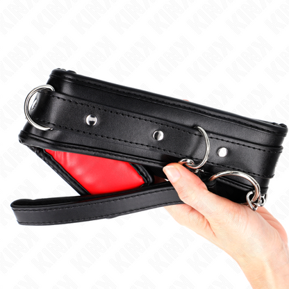 KINK - COLLAR WITH SPONGE IMITATION LEATHER STRAP MODEL 3 ADJUSTABLE 37-54 CM X 3 CM