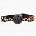 Kink - Bola Respirável Leopardo 4,5 Cm Mordaça 65 X 2,5 Cm