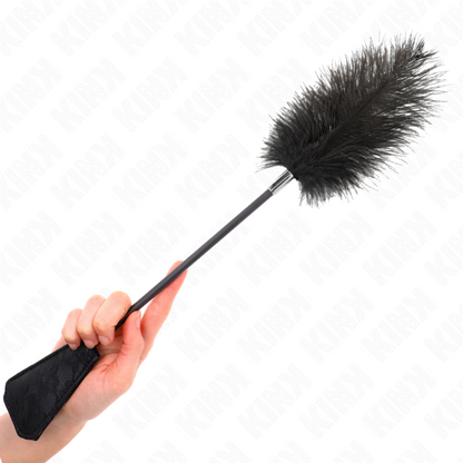 KINK - PLUMAS DE AVESTRUZ PARA HACER COSQUILLAS CON ENCAJE PALETA 56 CM