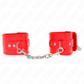 Kink - Adjustable Red Padlock Cuffs 16-23 cm x 5.5 cm