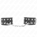 Kink - Pulseras con línea doble de clavos ajustables negros